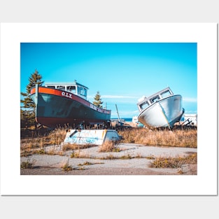 Retired Fishing Boat of the Coast of New-Brunswick, Canada V2 Posters and Art